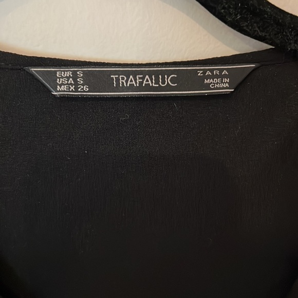 Zara black mini lace insert dress size S - Picture 6 of 8